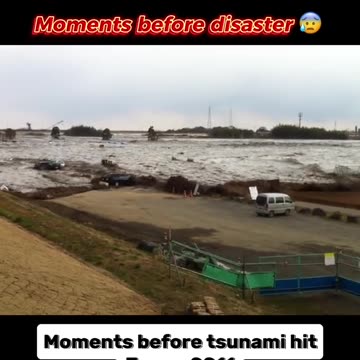 Moments before tsunami hit Japan