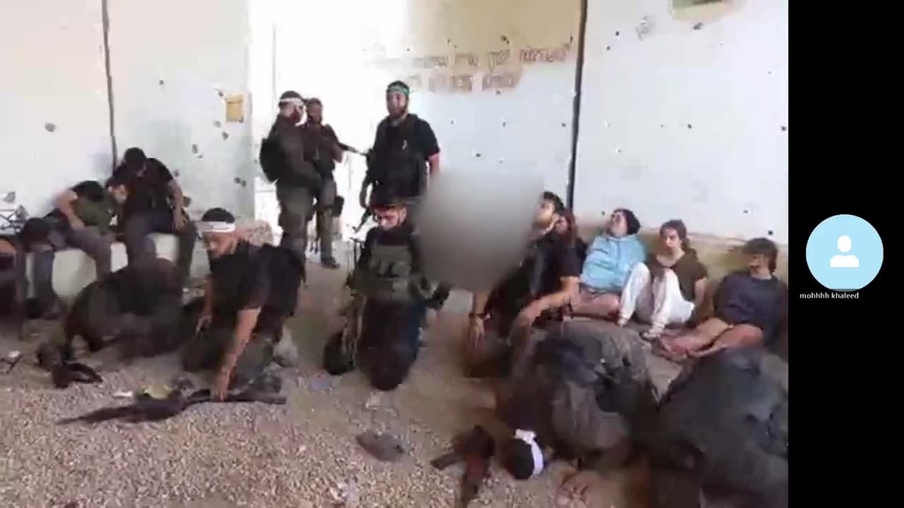 Sickening moment Hamas line up bloodied, young Israeli women on Oct. 7