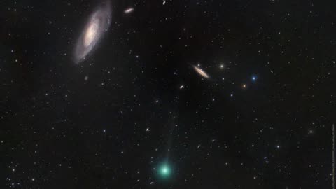 Galaxies and a Comet