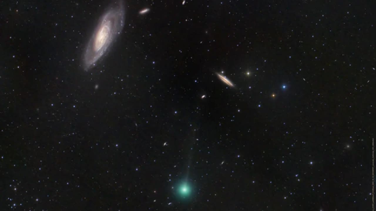 Galaxies and a Comet