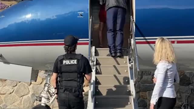 Look which CELEBRITY gets led off AIRPLANE in HANDCUFFS!