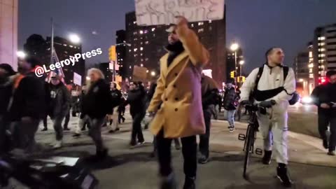 Last Night New Yorkers on the march now in protest