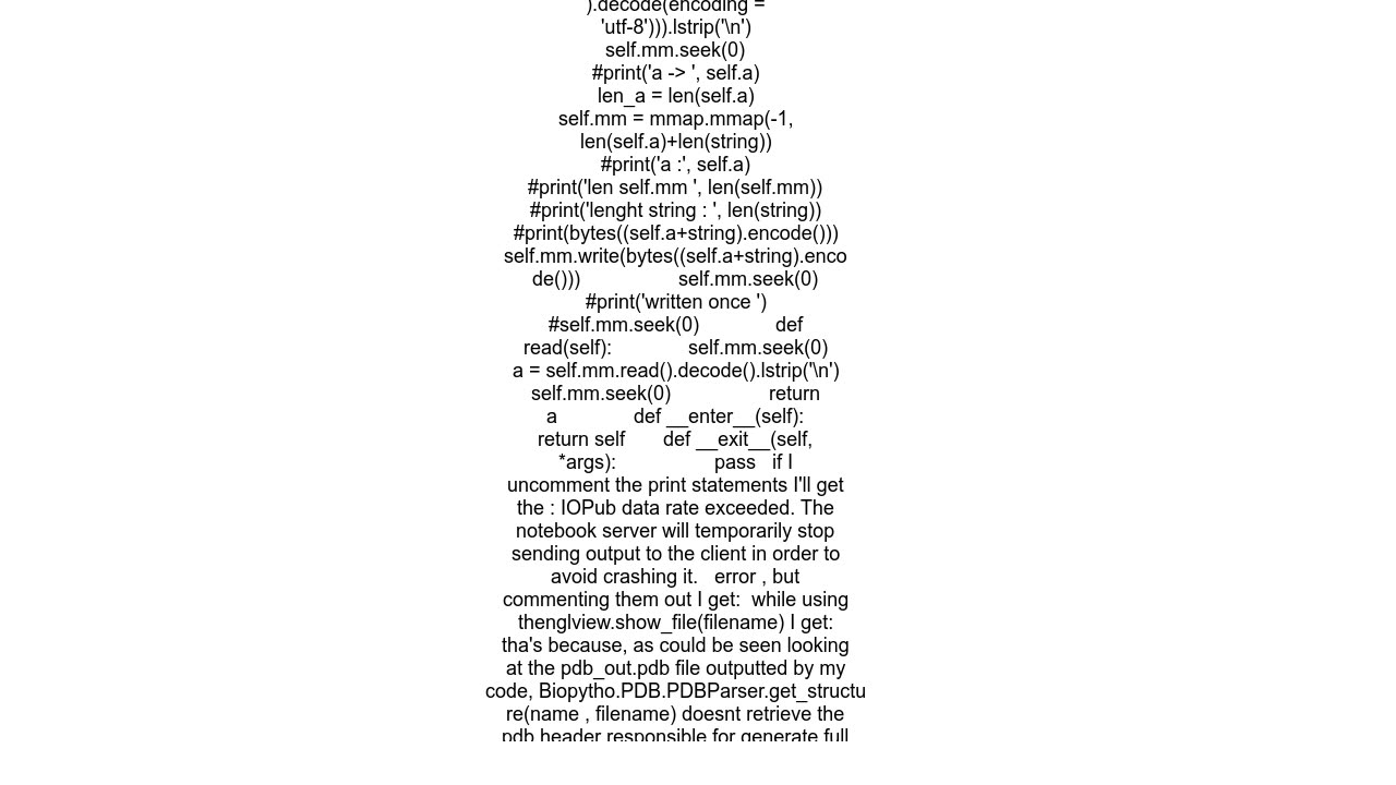 File IO error using nglview.show_biopython(structure)