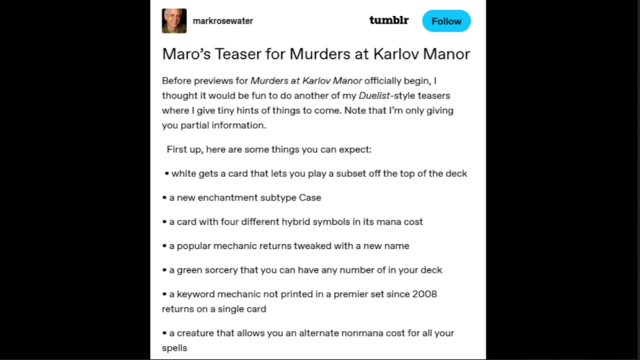 Blogatog gives hints on Murders at Karlov manner cards