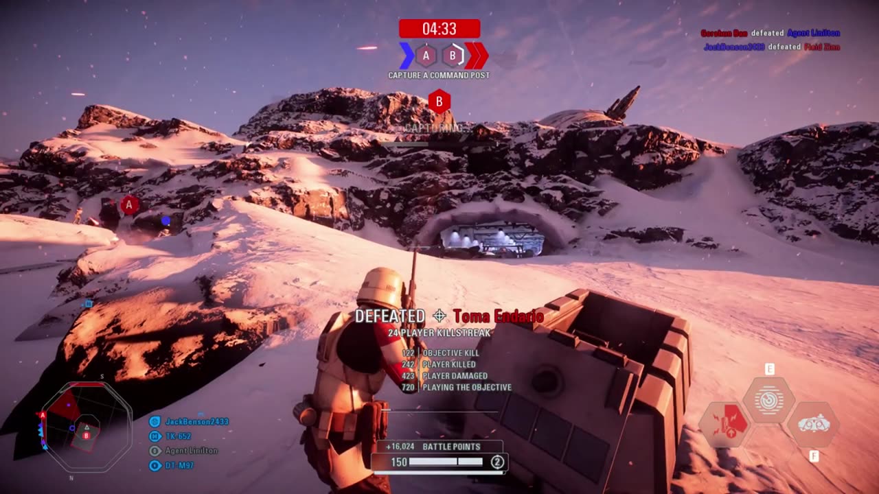 SWBF2: Instant Action Mission (Attack) Galactic Empire Hoth Gameplay