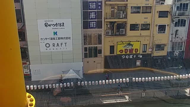 Scenery video of Dotonbori Ferris Wheel in Japan