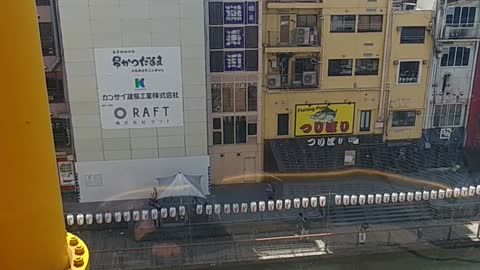 Scenery video of Dotonbori Ferris Wheel in Japan