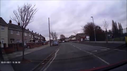 Kid Runs In Front Of Car and Almost Gets Run Over