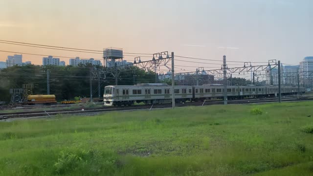 Korean subway at sunset(4K)