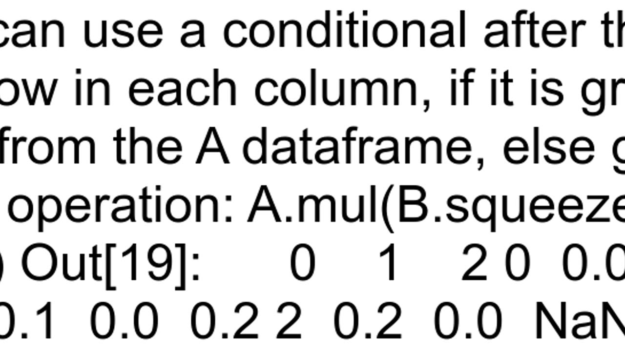 Conditional multiplication of DataFrames with NaN