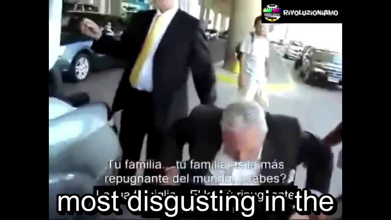 David Rockefeller co-founder of NWO insulted on the street in Chile...