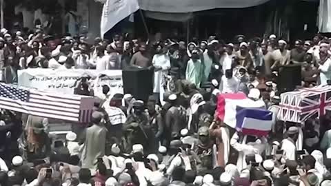 Taliban mocks west with a funeral of NATO!