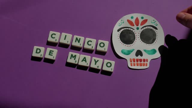 Putting Skull and Cactus Design Beside Cinco De Mayo