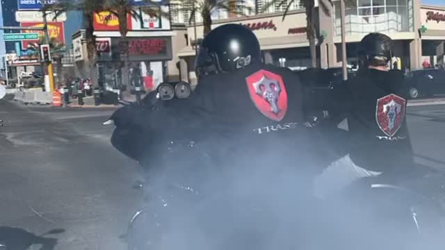 Burnout on the vegas strip