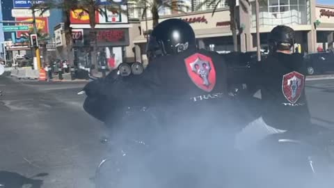 Burnout on the vegas strip