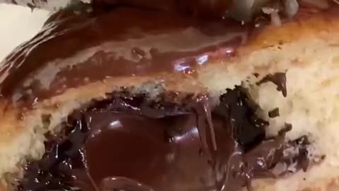 Chocolate Donut with Nutella