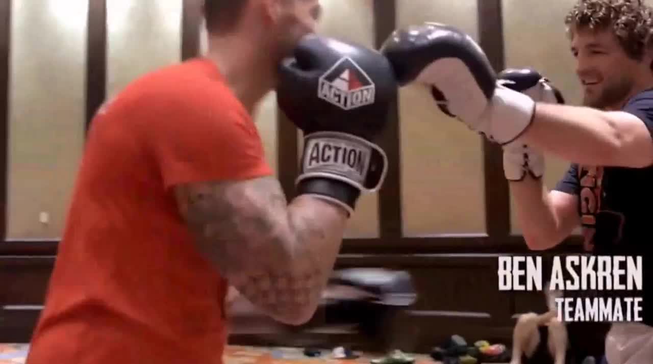 Ben Askren Hits CM Punk with a Stone Cold Stunner in MMA Practice