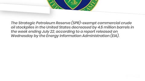 EIA: US crude stockpiles have decreased by 4.5M barrels.