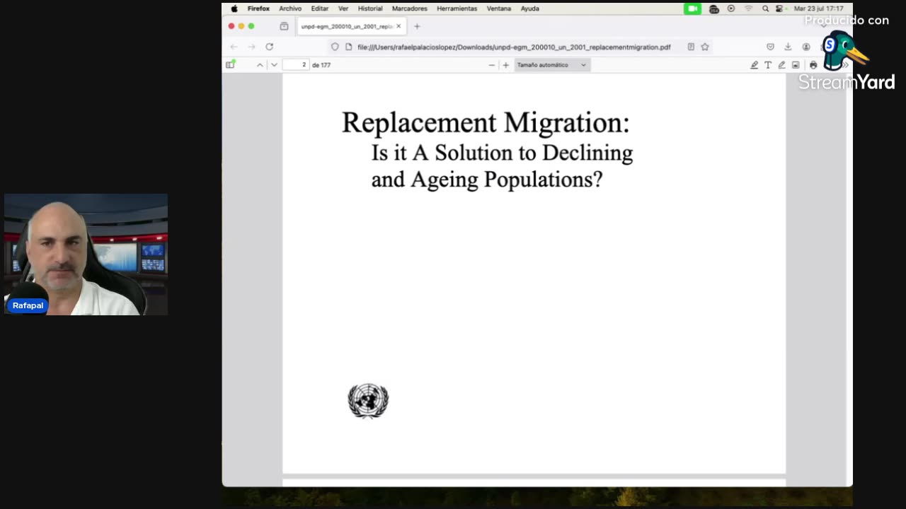 Documento oficial prueba que el Reemplazo de población blanca es una Política de la ONU