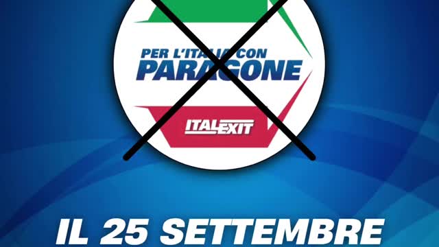 Il 25 Settembre vota ItalExit VERSO LE ELEZIONI ITALIANE DEL 25 SETTEMBRE PER LE DIMISSIONI DEL NOTO MASSONE,GESUITA E SIONISTA MARIO DRAGHI CAMPAGNA ELETTORALE