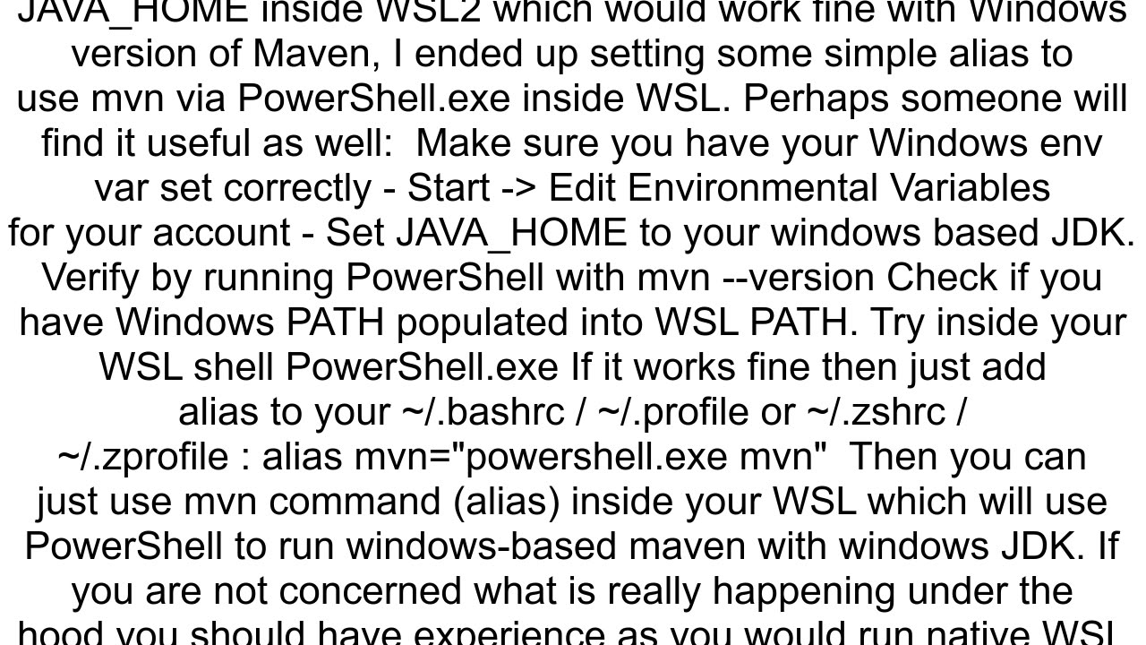 How to set JAVA_HOME from the ubuntu shell on WSL2