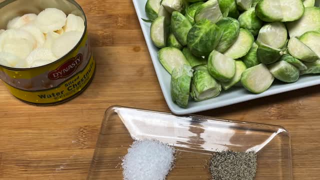 Baked Brussels Sprouts and Chestnuts