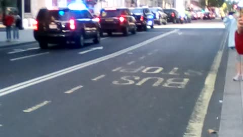 Biden, Beast in Baker St London for the funeral of Queen.