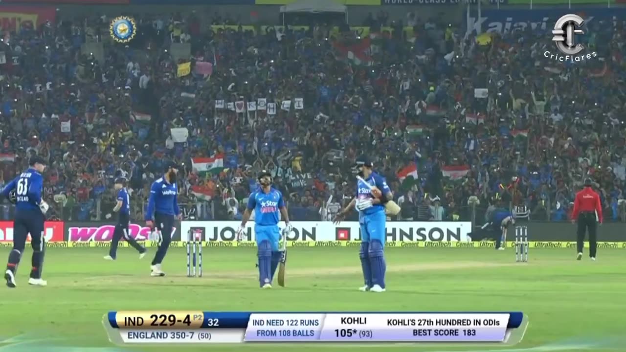 Virat kohli 122 runs