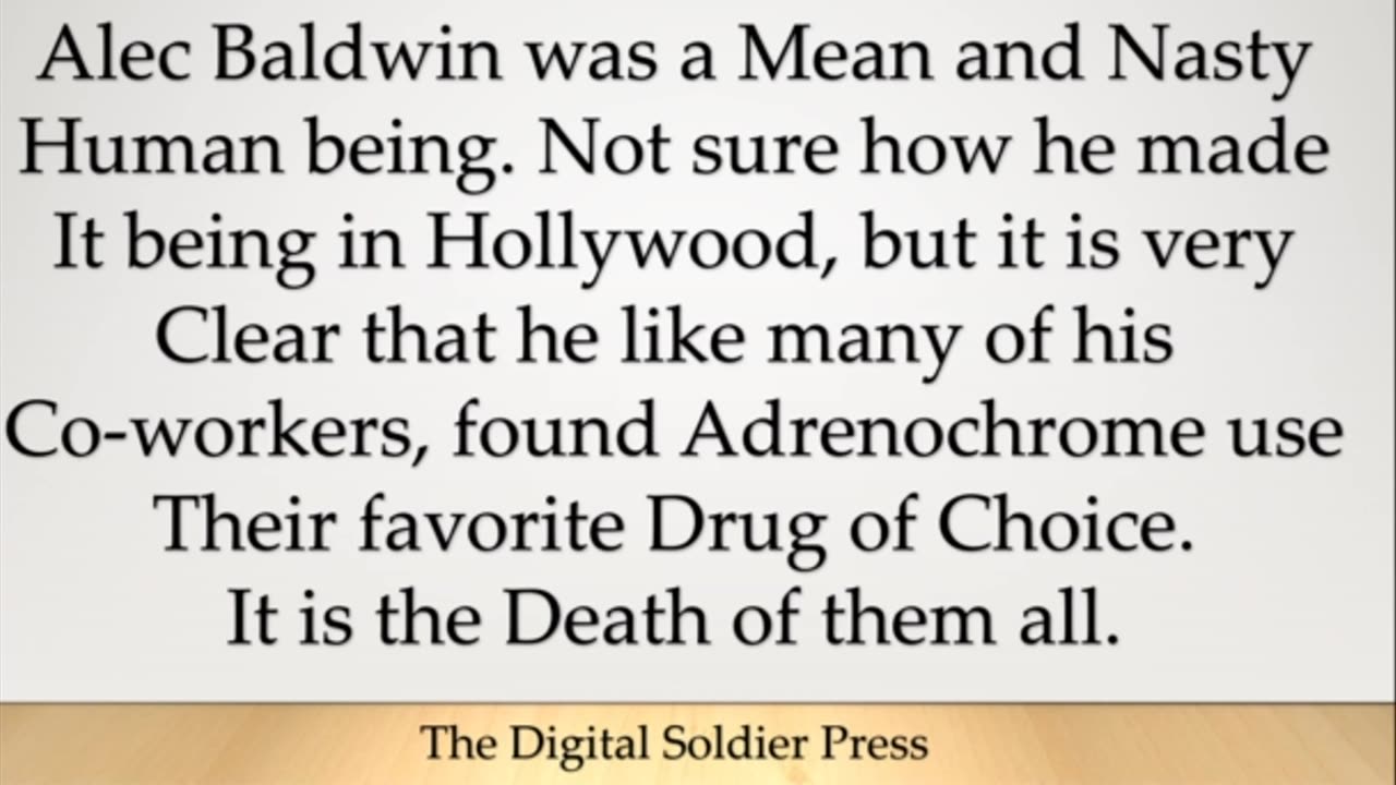 ALEC BALDWIN HANGED AT GITMO...