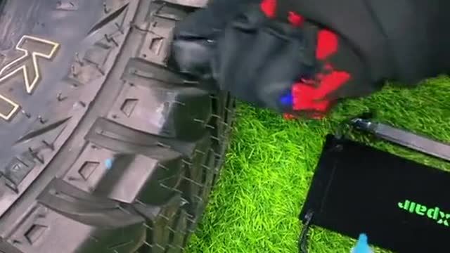 Show them how to fix a tire # fix a car # tire # tire man