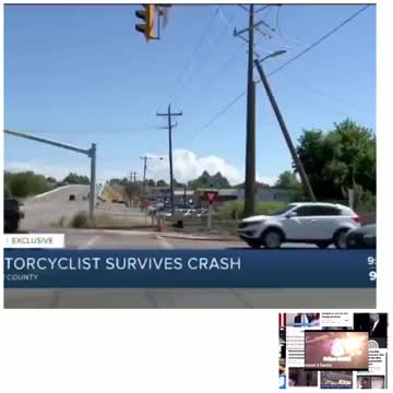 Motorcyclist flung through intersection crash