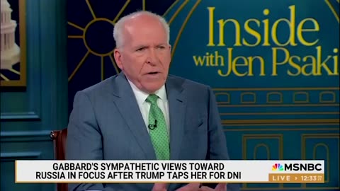 John Brennan disappointed that Trump's DNI pick, Tulsi Gabbard, isn't a Corrupt Globalist Warmonger