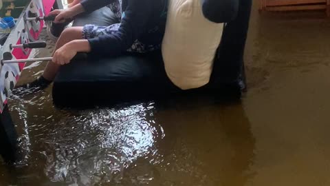 Floating Couch In Flooded Home