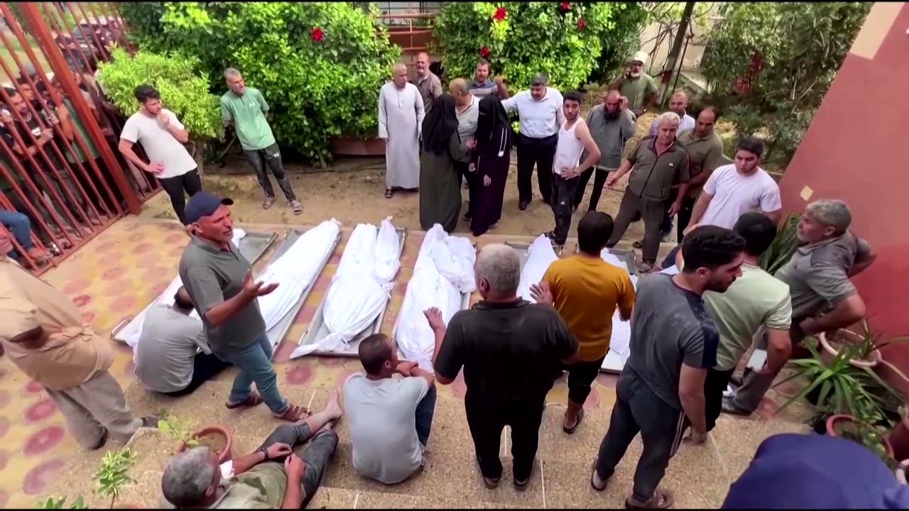 Funeral for Gazans killed by Israeli airstrike