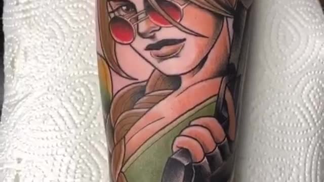Lara Croft tattoo