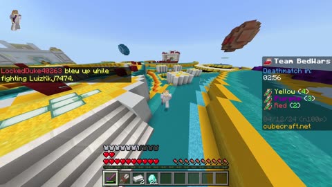 Minecraft bed wars under the map