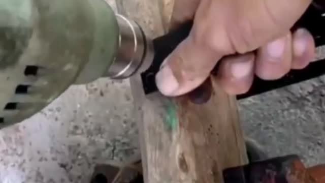 Homemade simple and portable wood cutting machine