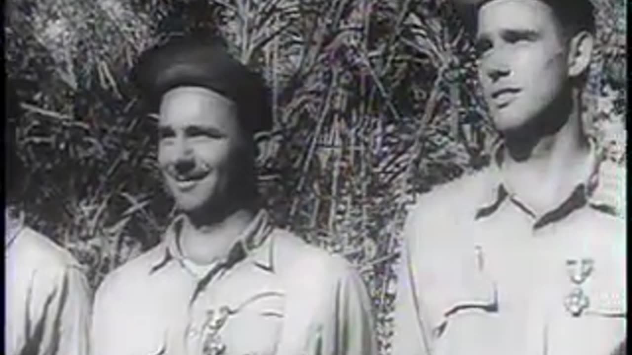 US Marines on Guadalcanal Push Back Japanese Troops 1942