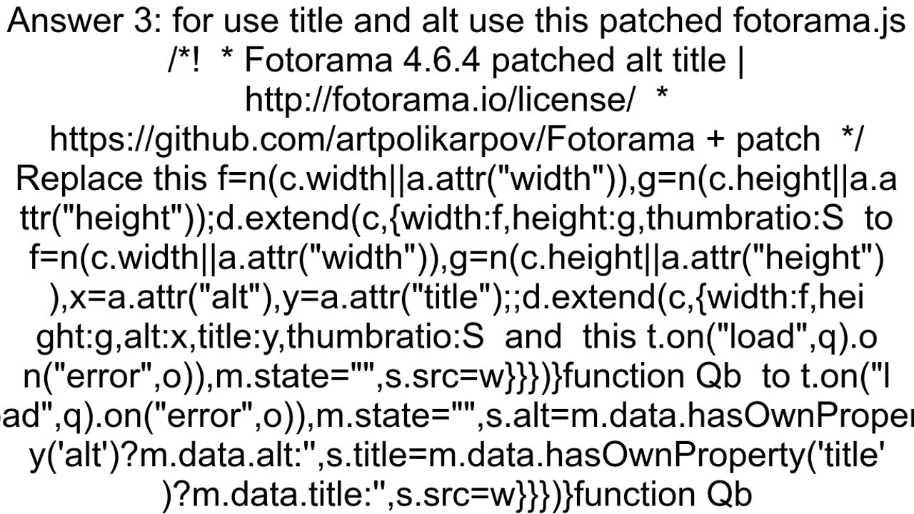 How to display alt and title