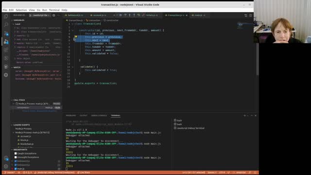 NodeJS/PoS - Initial look at classes