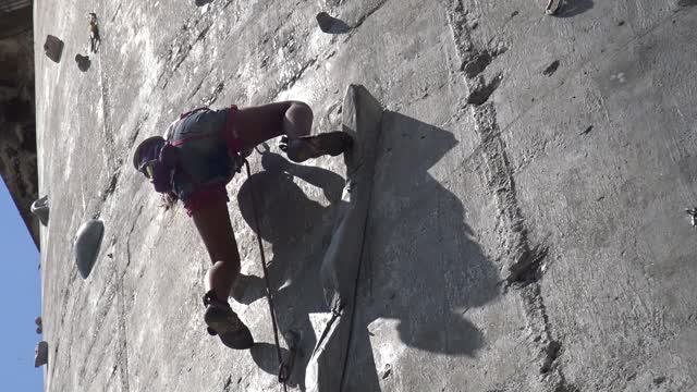 Premaster of the boulder at Los silos park in Santiago, Chile