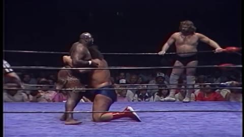 Andre the Giant & Hacksaw Duggan vs Kamala & The Missing Link