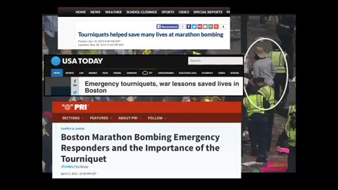 Bombshell Boston bombings hoax all crisis actors you can actually see the fake wounds wake up