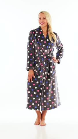 Women's Plush Fleece Long Bathrobes, Hooded Sherpa-Lined Robes