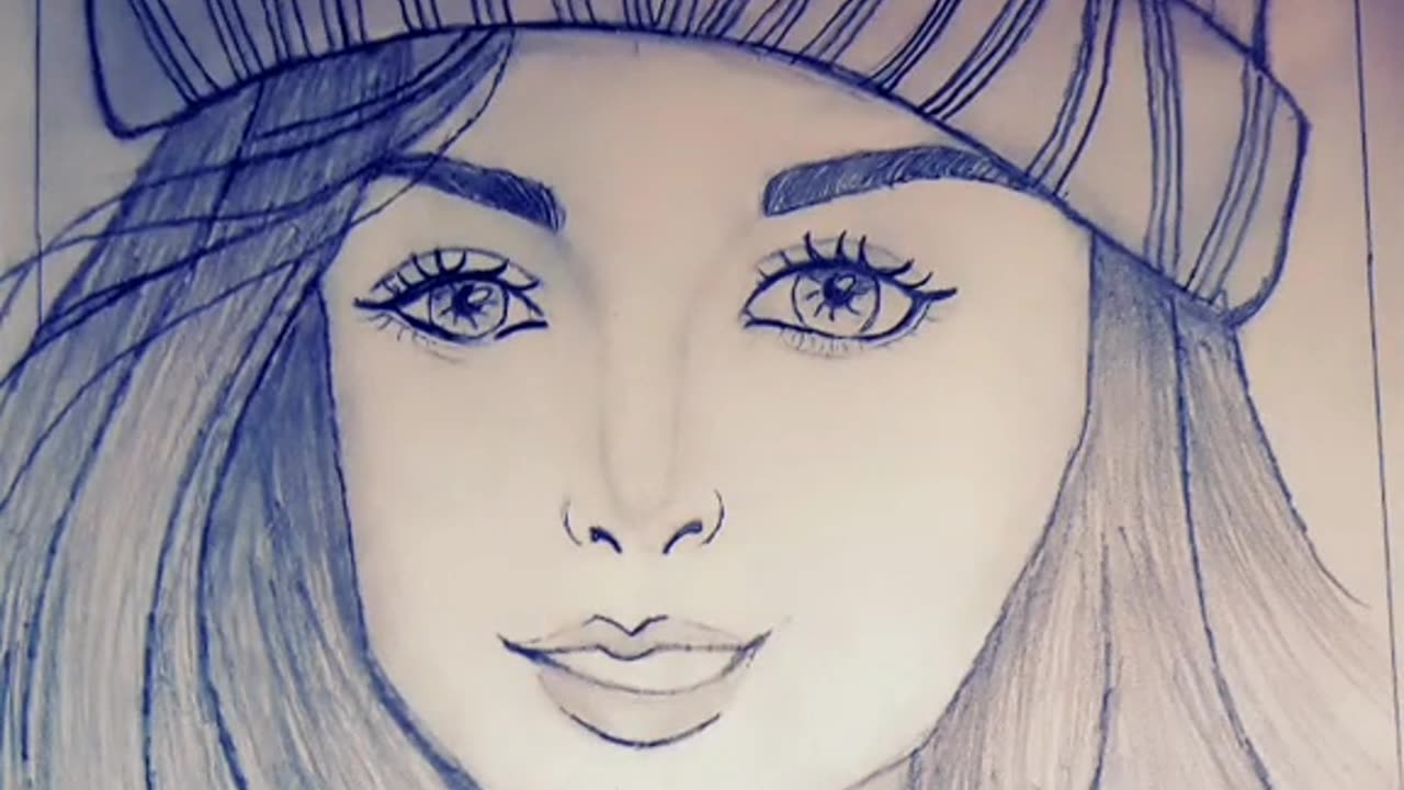 Beautiful girl Drawing like Farjana drawing