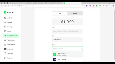 How To add payment with Cashapp