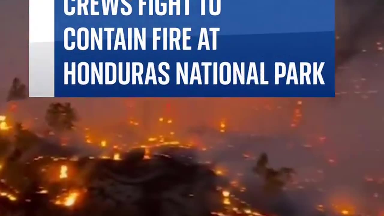 The Honduras Air Force is battling a major wildfire at La Tigra National Park in Honduras.