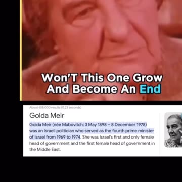 GOLDA MEIR "I`M A PALESTINIAN"