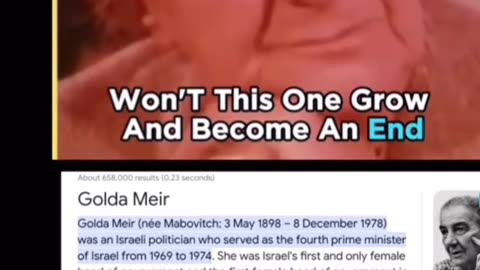 GOLDA MEIR "I`M A PALESTINIAN"