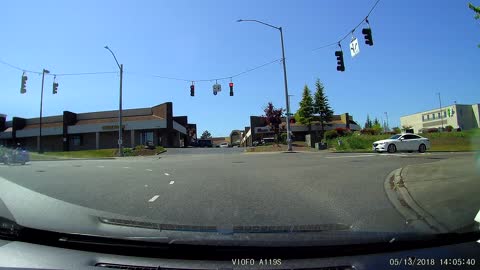 car swerves into my lane from a dual turn lane